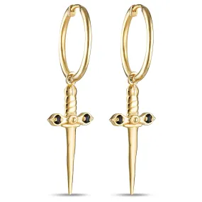 Kyoti Mini Sword Charm Earrings Gold