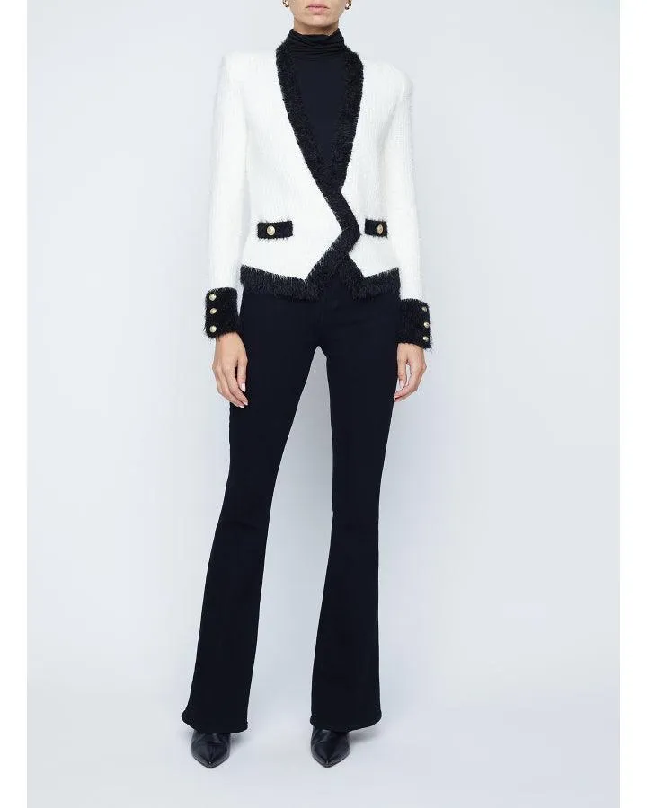 L'Agence Georgia Contrast Cardigan Blazer