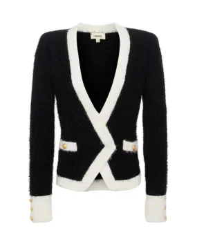 L'Agence Georgia Contrast Cardigan Blazer