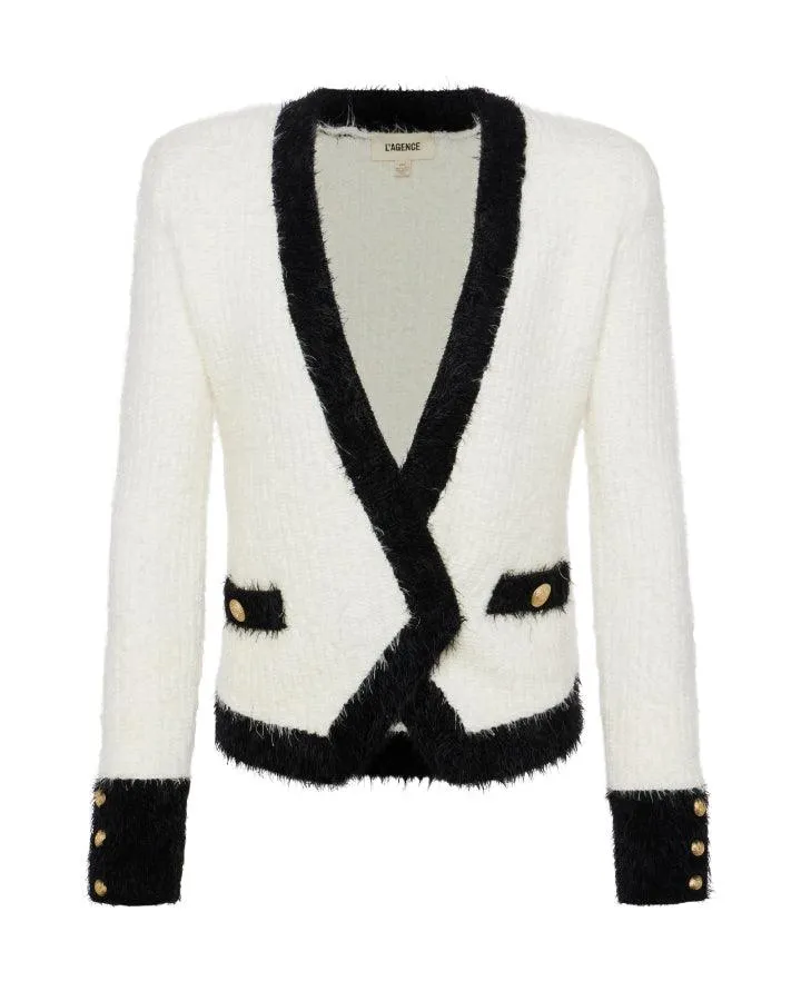 L'Agence Georgia Contrast Cardigan Blazer