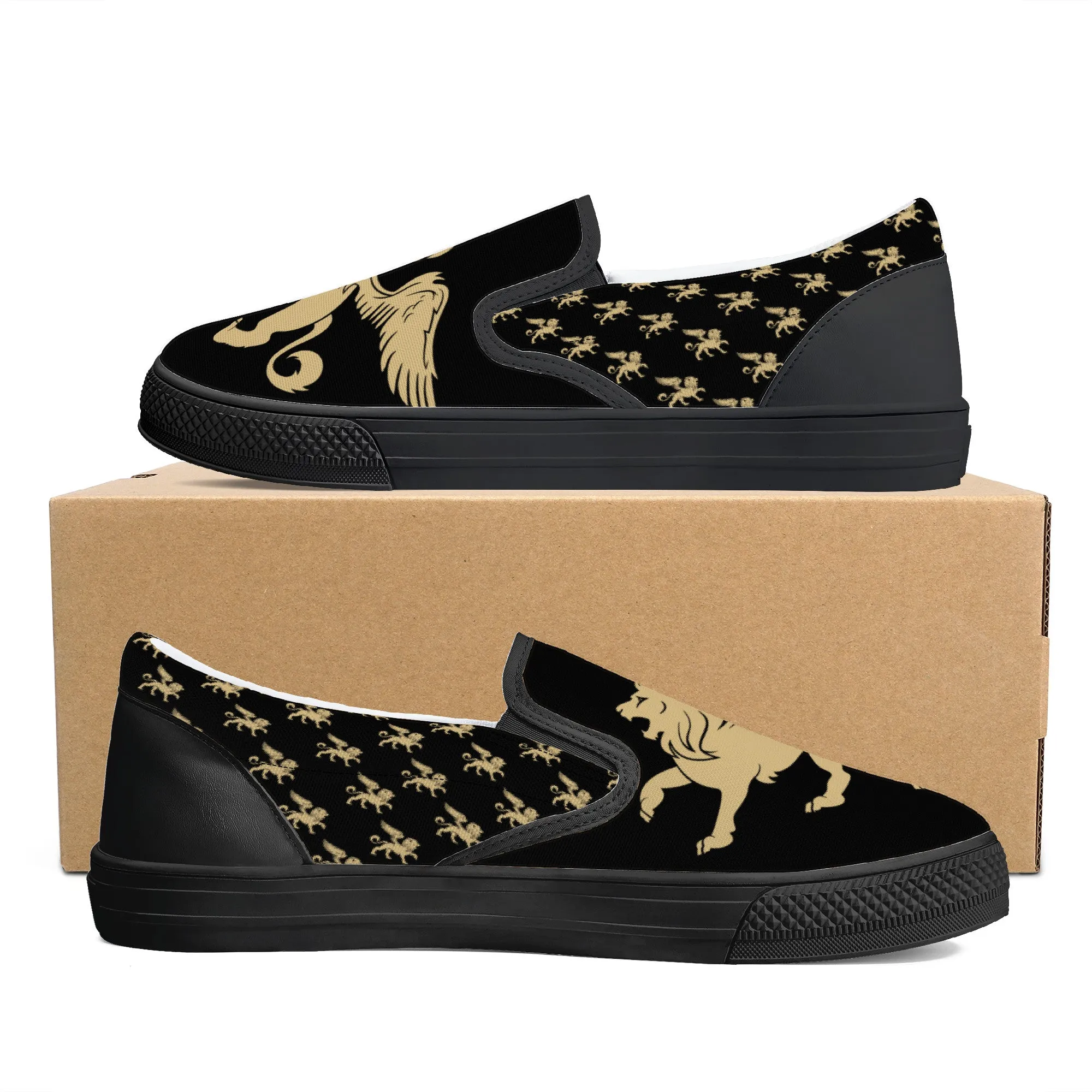 Lion Shoes V4 Slip-on Shoes | Low Top Customized | Shoe Zero