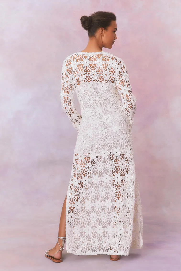 Lorne Cotton Crochet Maxi Dress