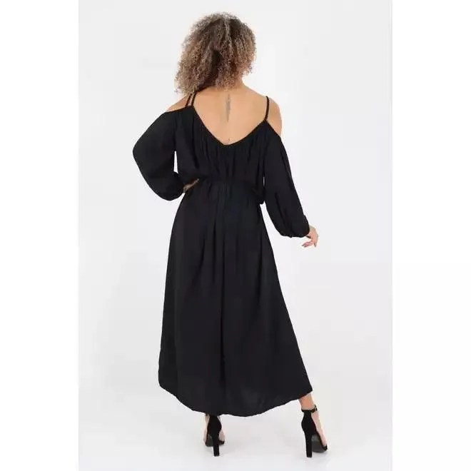 Luna Belted Maxi Cotton Dress