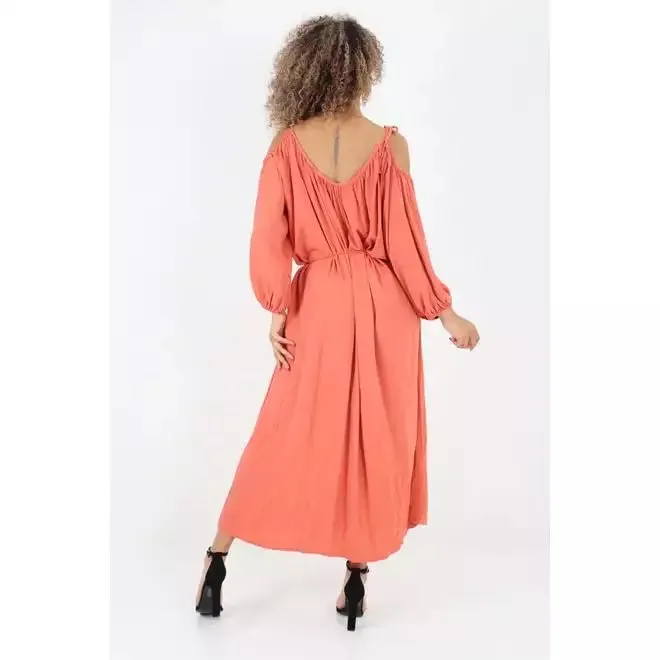 Luna Belted Maxi Cotton Dress