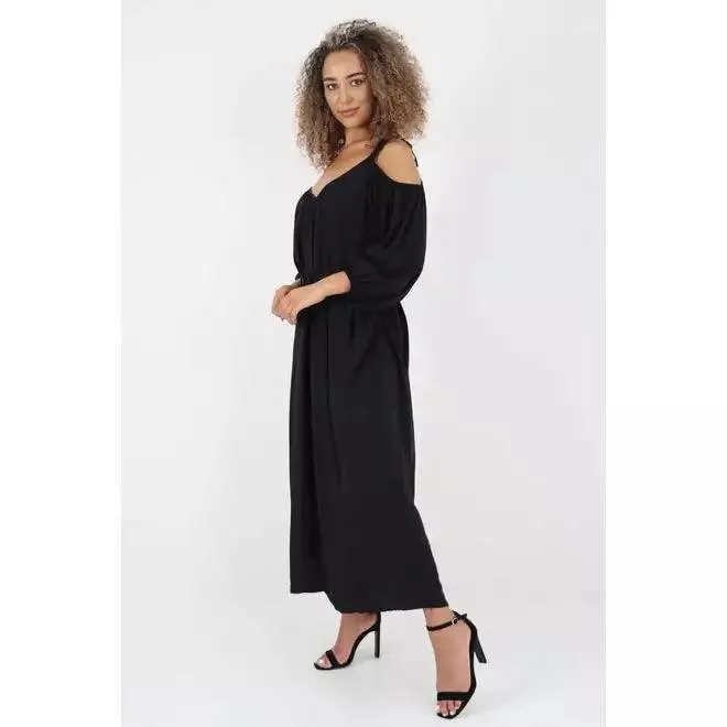 Luna Belted Maxi Cotton Dress