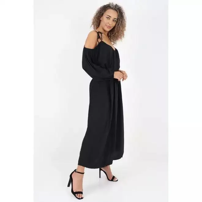 Luna Belted Maxi Cotton Dress