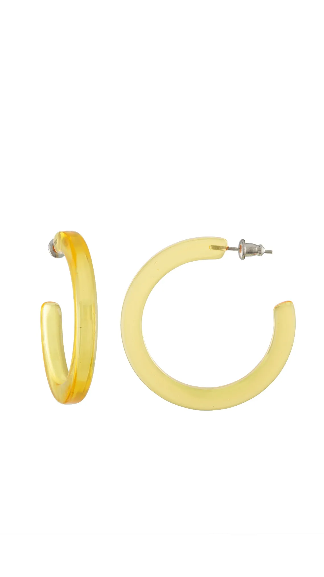 Machete Midi Hoops in Lemon