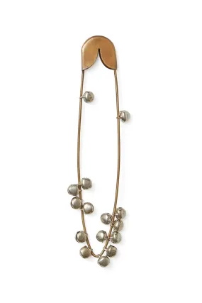 Medium Safety Pin Bell in Brass by Fog Linen Work