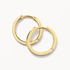 Midi Charm Huggie Earrings in 10k Gold