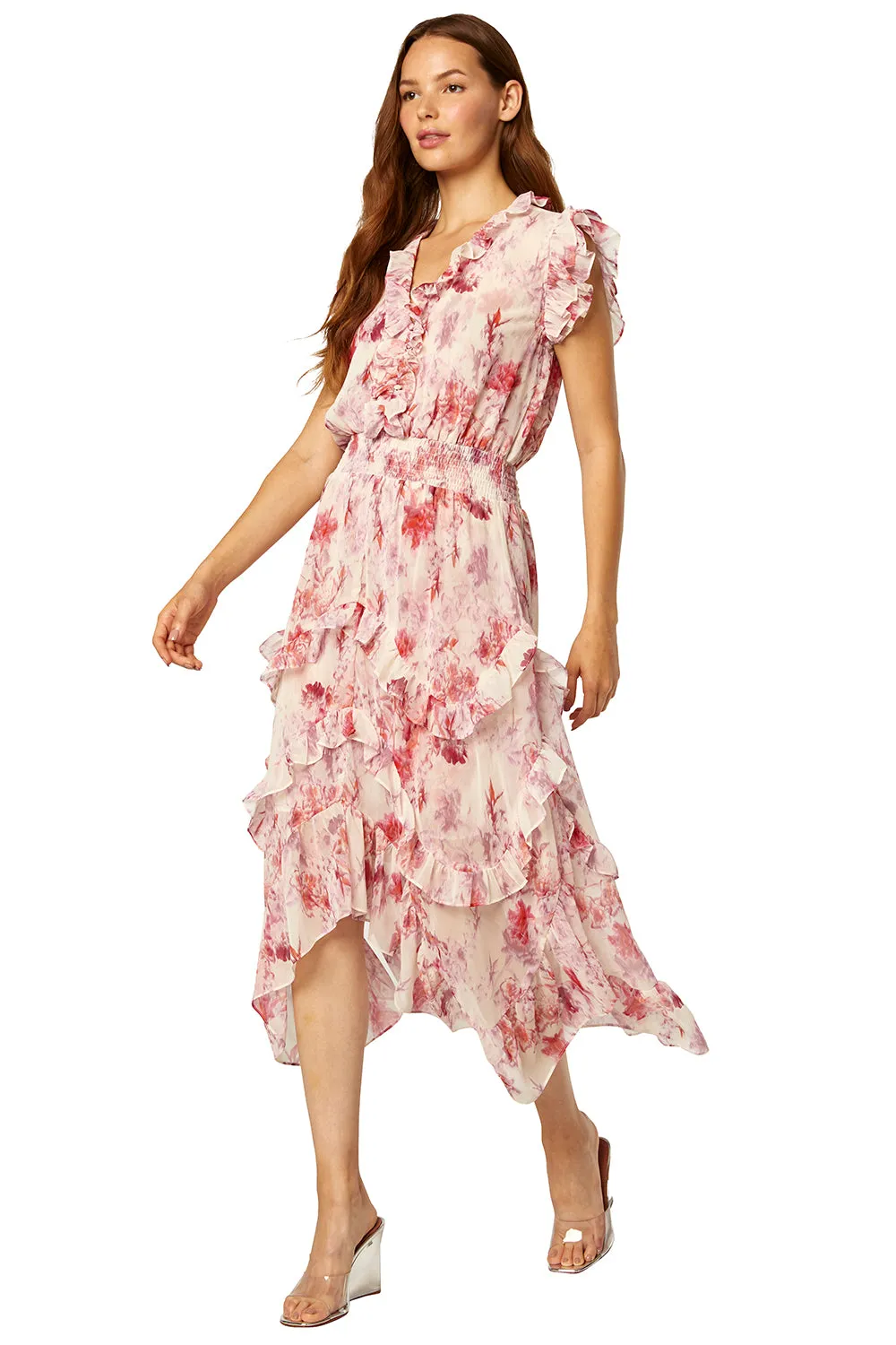 Misa - Dakota Dress in Abstract Rose Flora