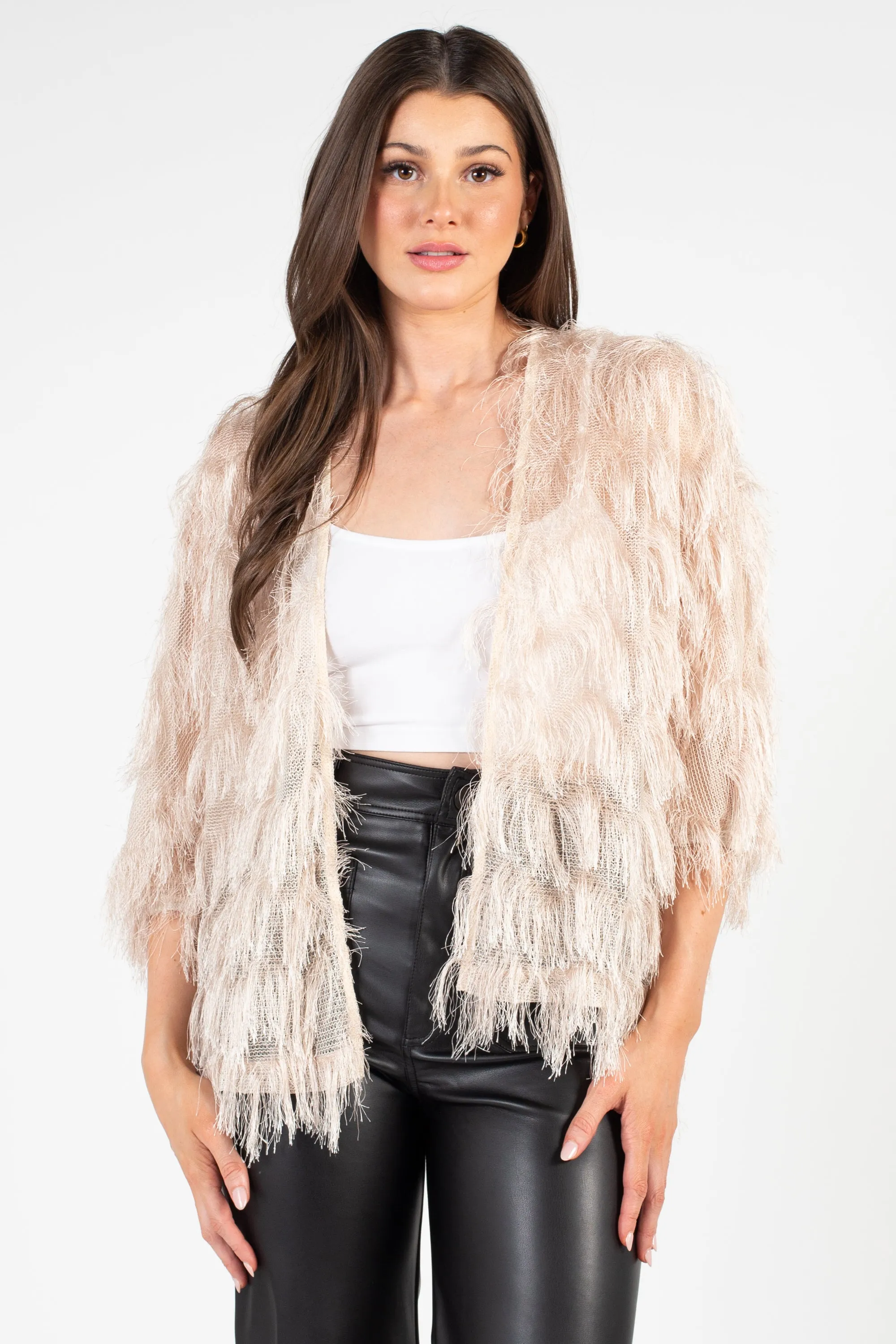 Quinn Shaggy Open Jacket