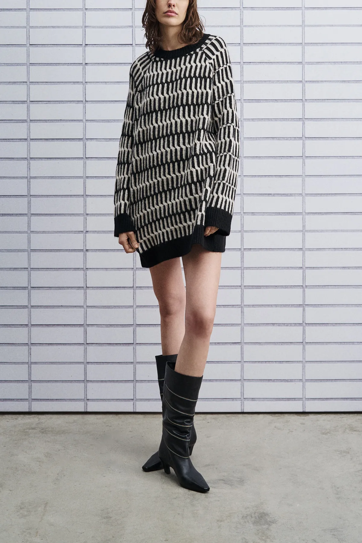 RELAXED SWEATER "BRAIDED" TWO COLOURS