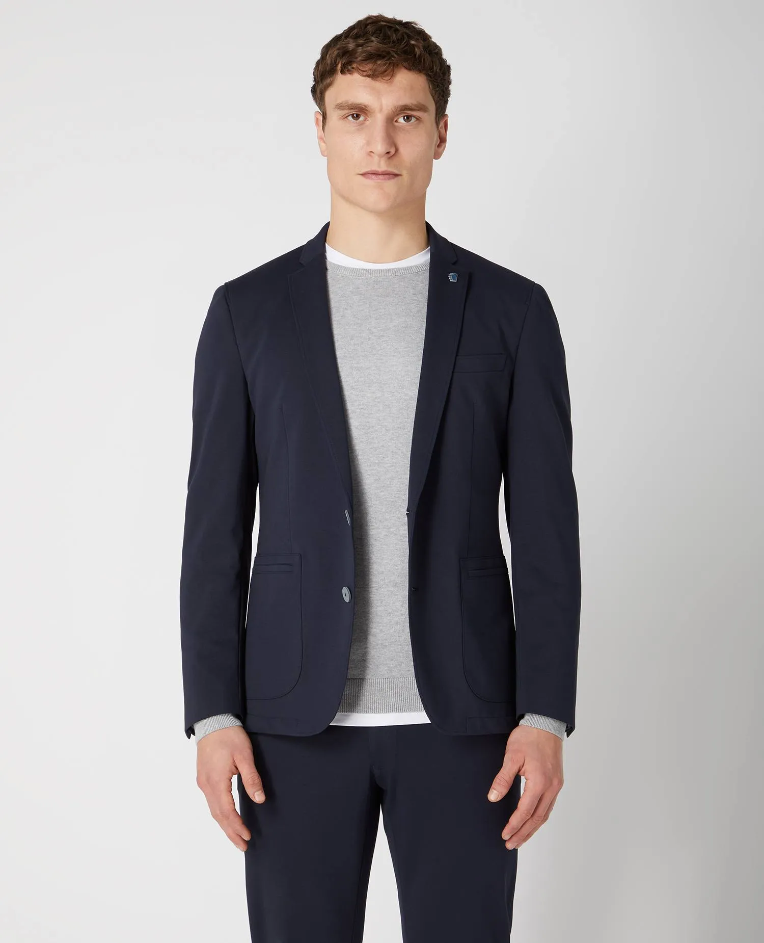 REMUS UOMO® Favian Cotton Stretch Jacket/Navy - AW22 SALE