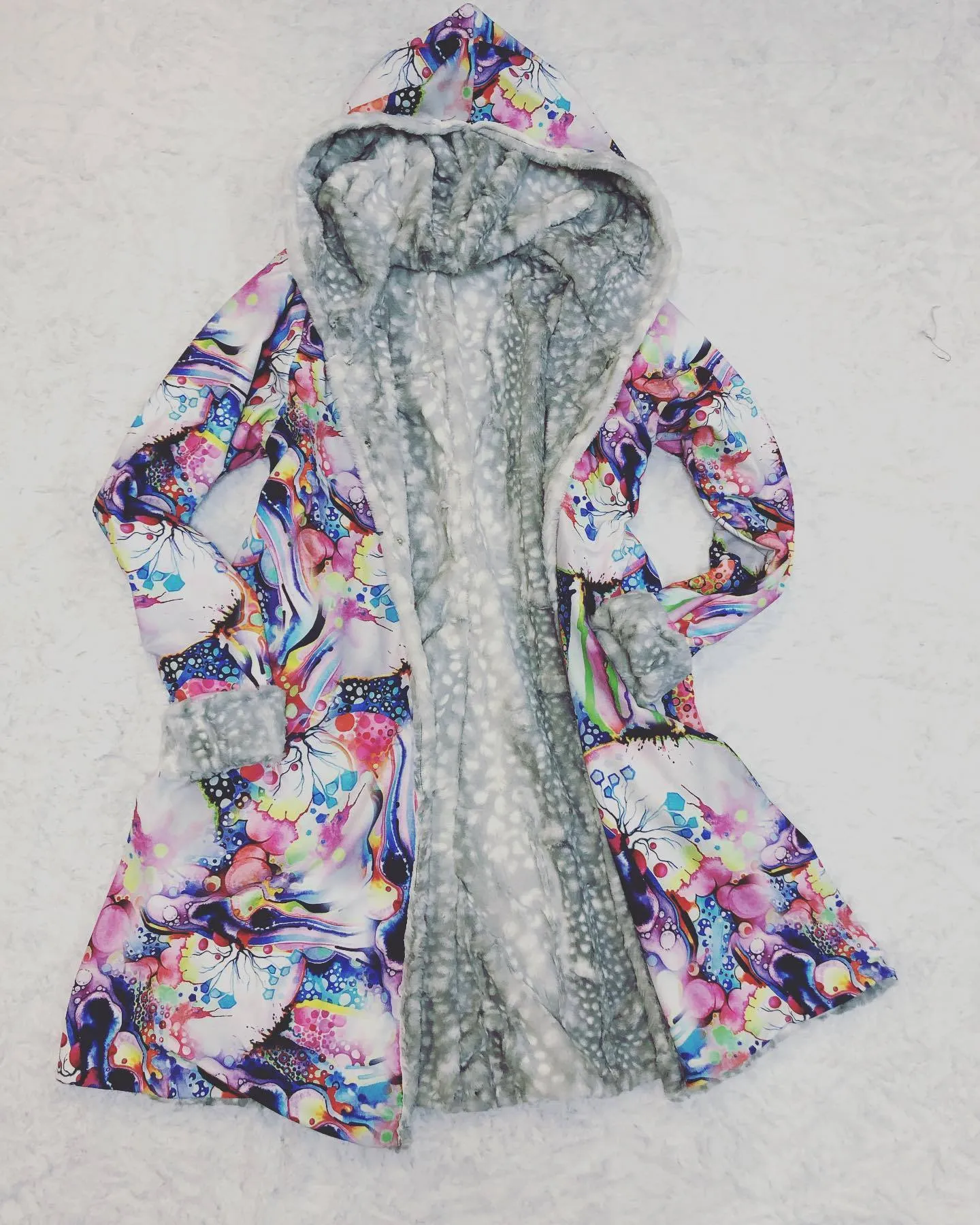 Reversible Minky A Line Coat