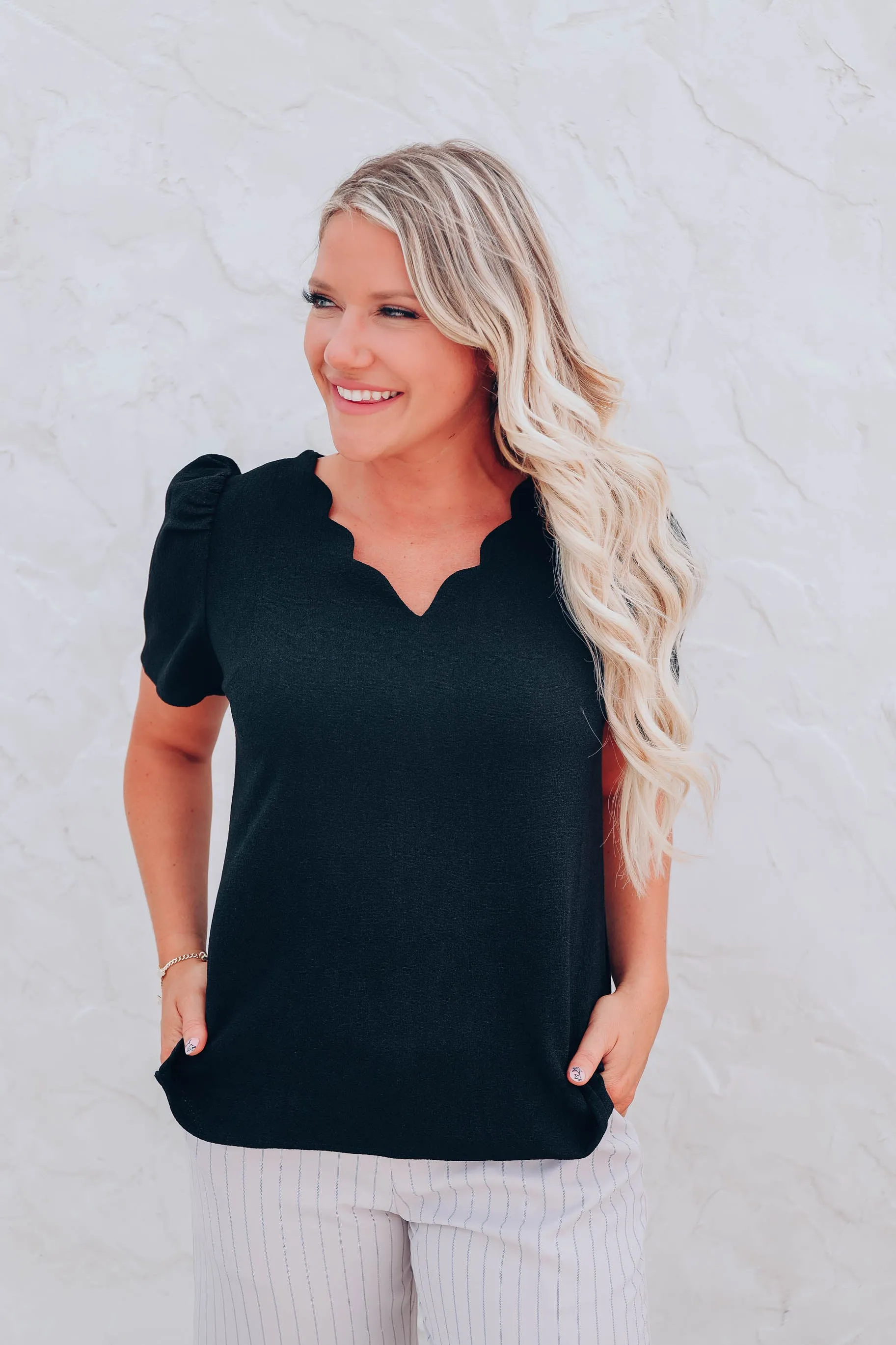 Runnin' The Show Blouse - Black