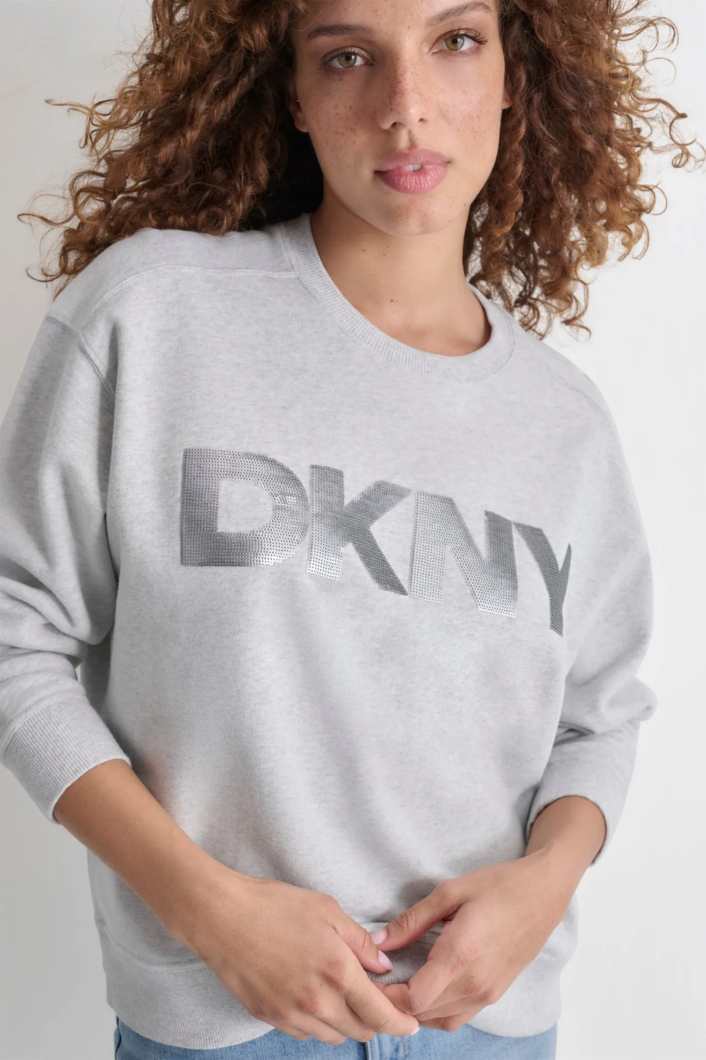 SEQUIN LOGO SWEATSHIRT