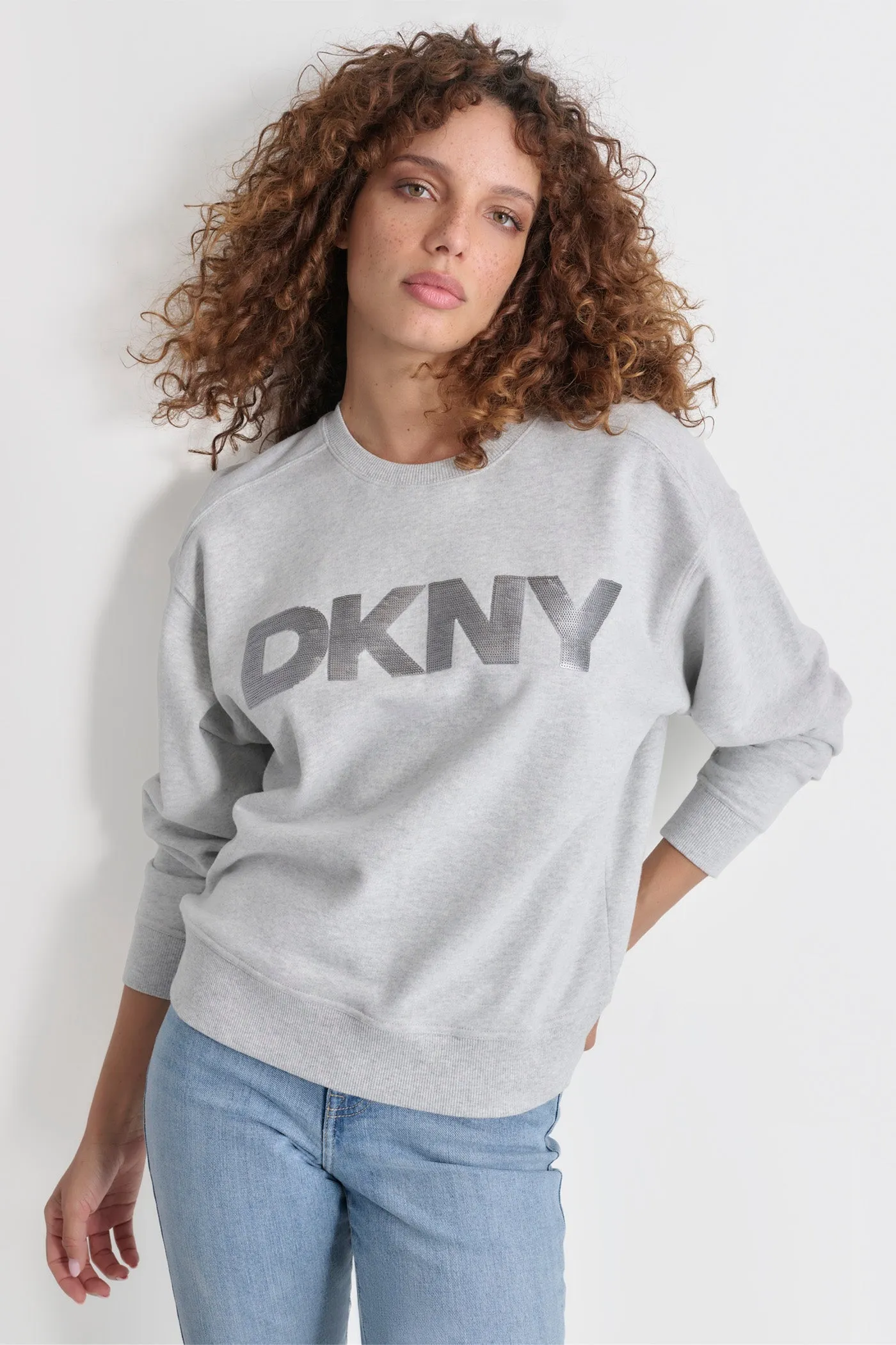 SEQUIN LOGO SWEATSHIRT