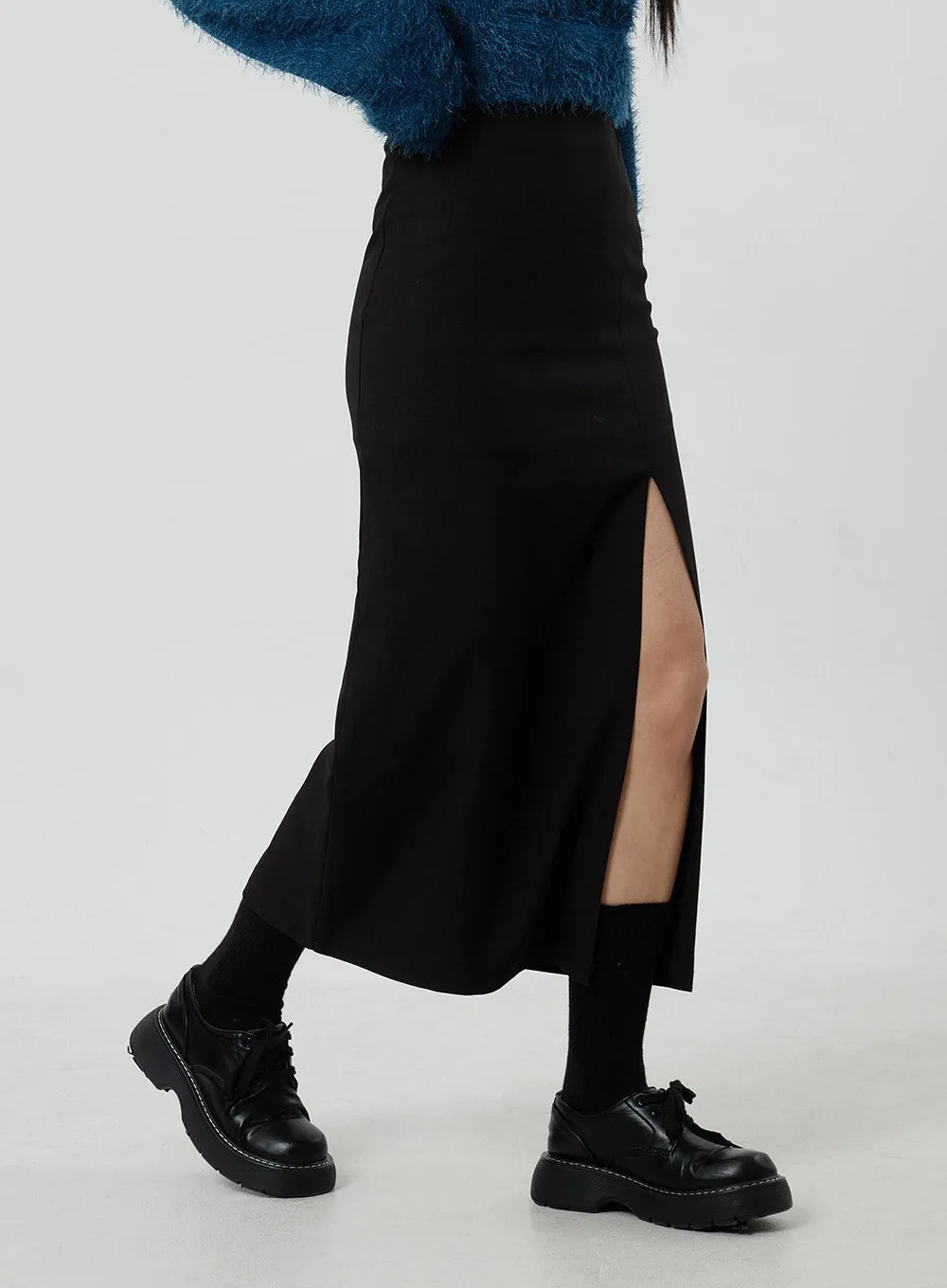 Side Slit Maxi Skirt CF303