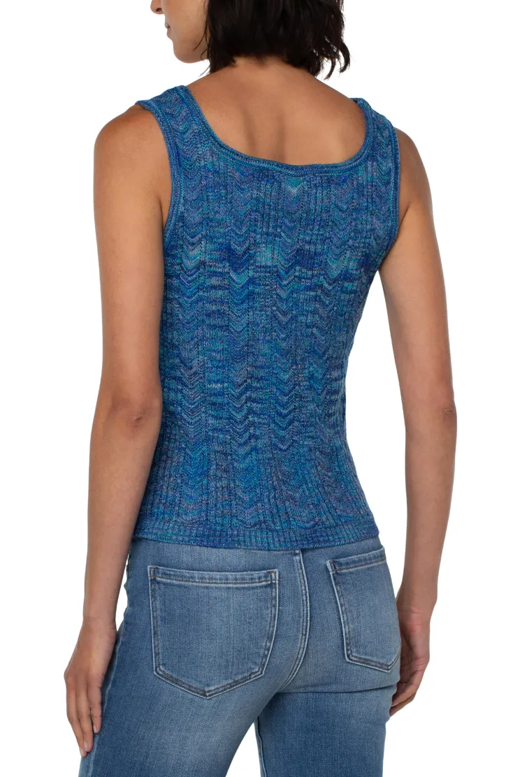 Sleeveless Pointelle Sweater