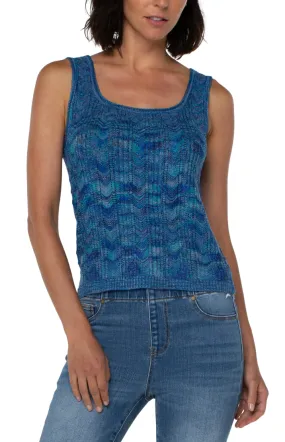 Sleeveless Pointelle Sweater