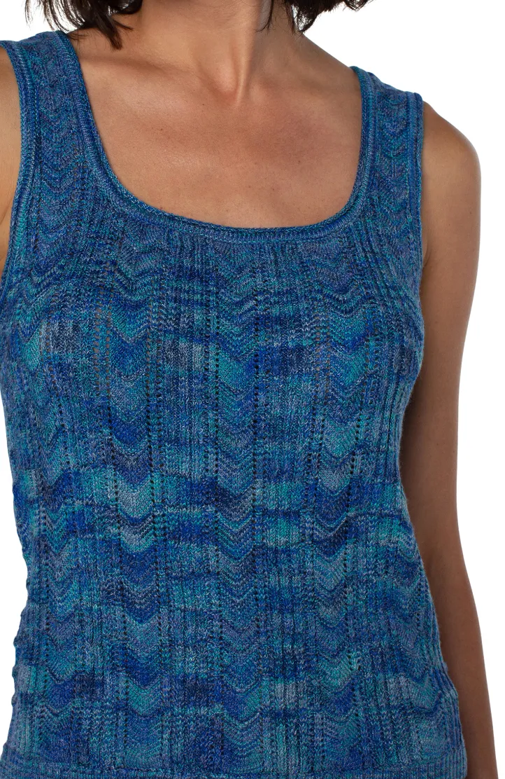 Sleeveless Pointelle Sweater