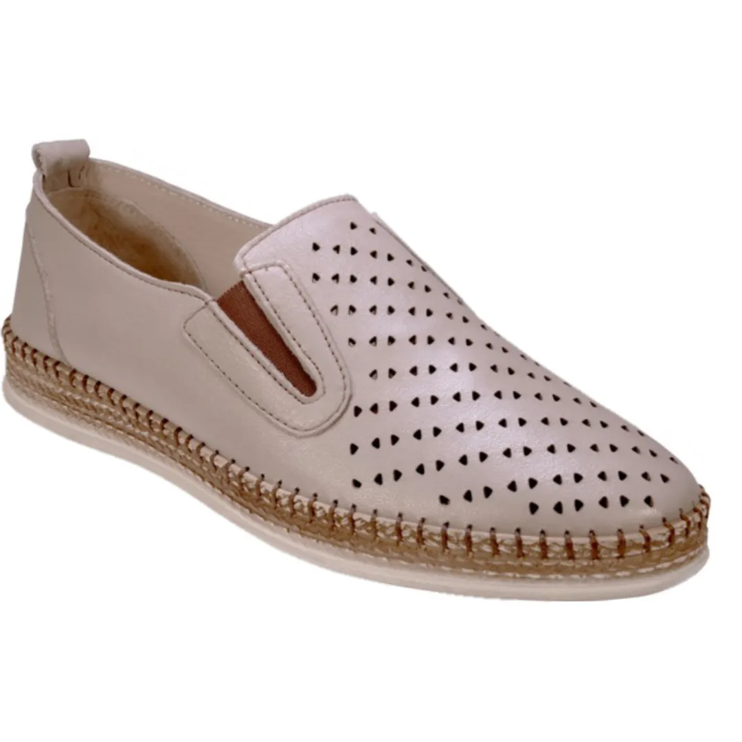 Slip On Side Stitched Leather Shoes