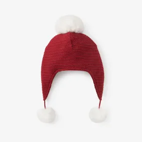 Sofia & Finn Holiday Red Pom Pom Baby Hat