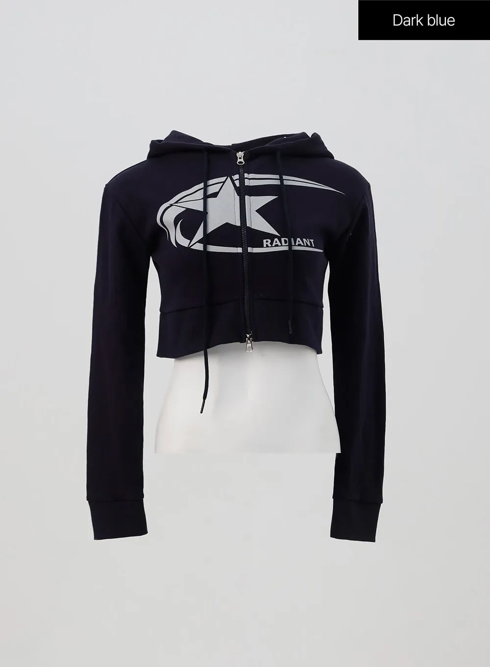 Star Crop Zip Up Hoodie IS327