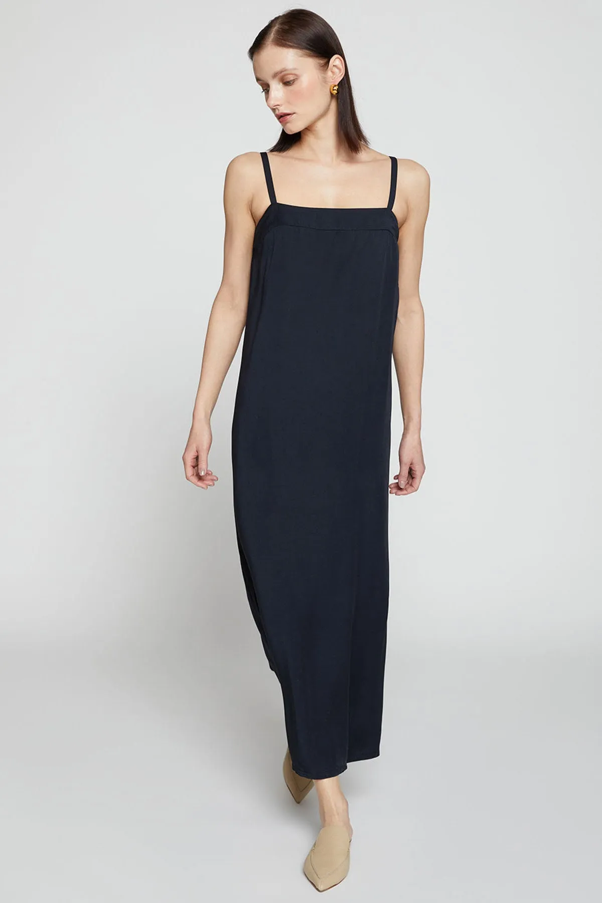 Stateside Dove Modal Slip Dress in Black