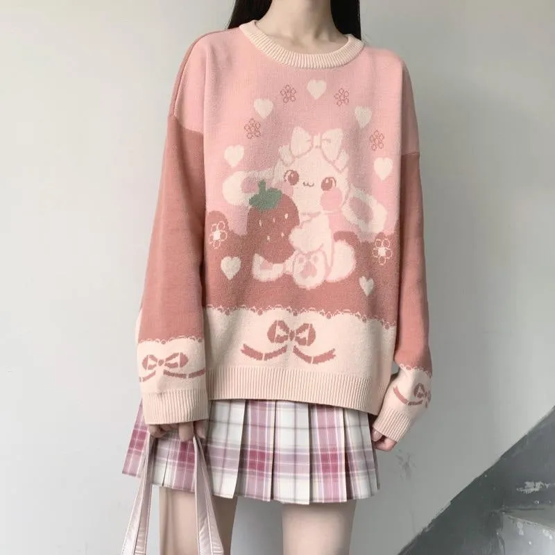 Strawbunny Knit Pullover