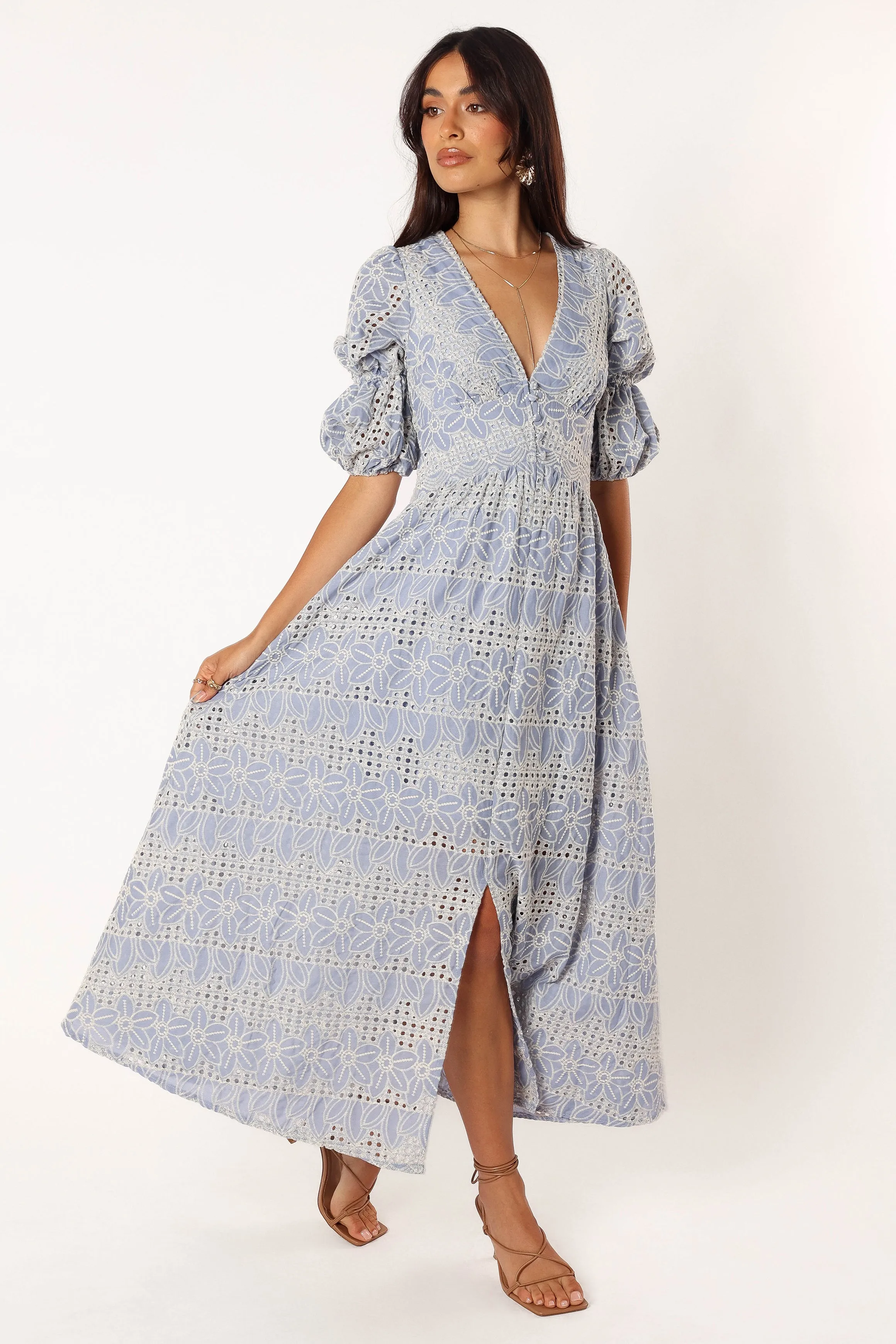 Tani Midi Dress - Blue