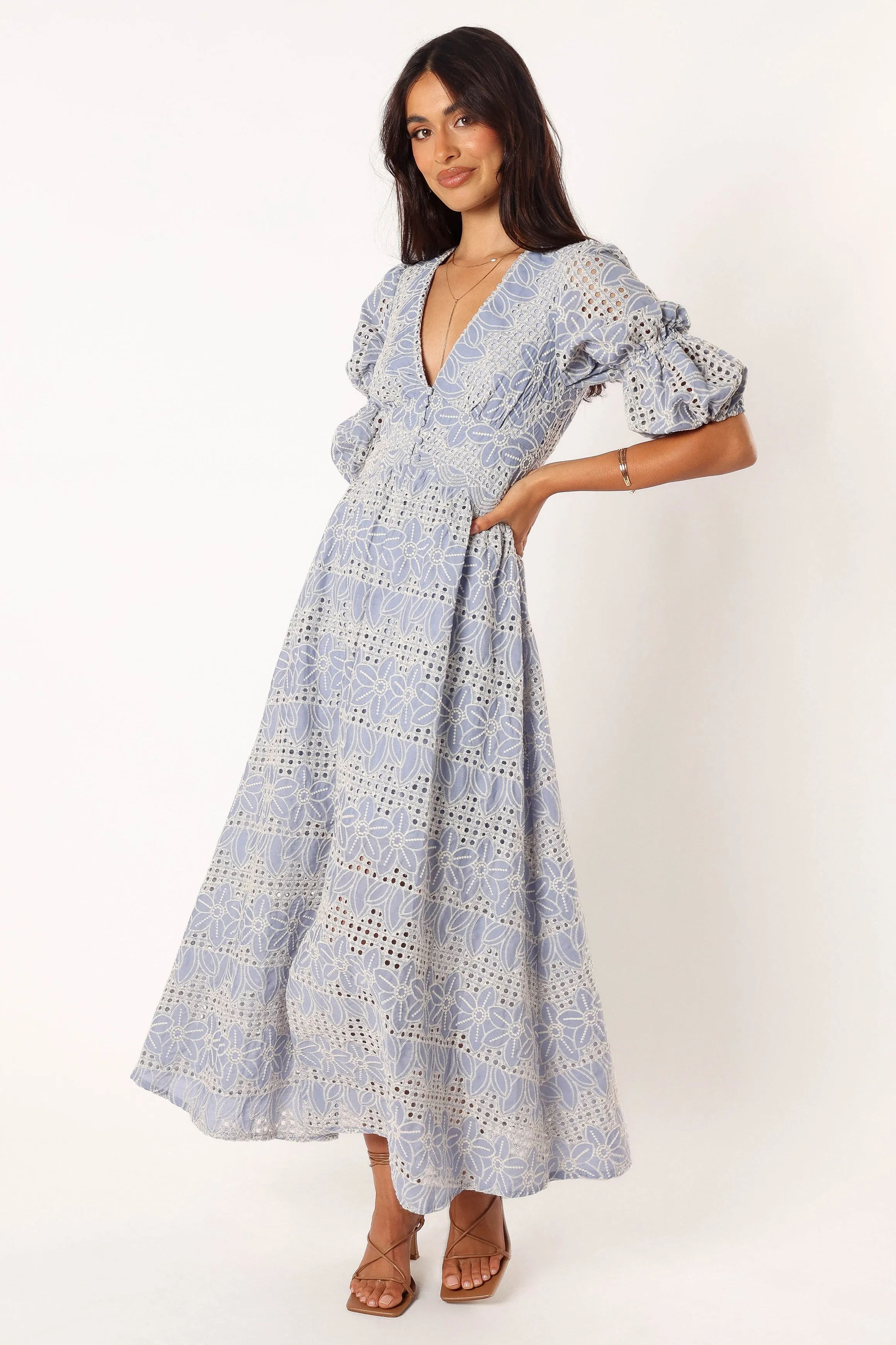 Tani Midi Dress - Blue