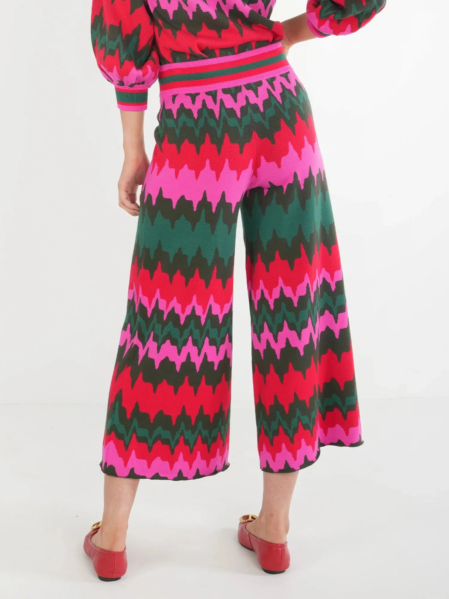 Teddy Crop Trouser - Ruby Ripple