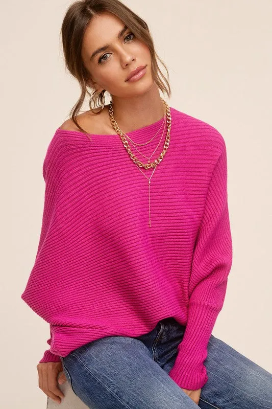 The Girls Weekend Sweater in Hot Pink