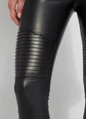 Tudor Faux Leather Legging | Black