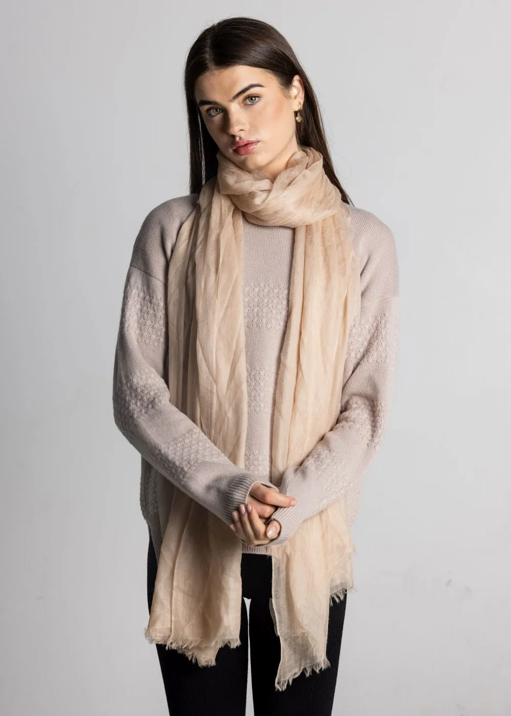 Ultra Fine Cashmere Pashmina - Beige