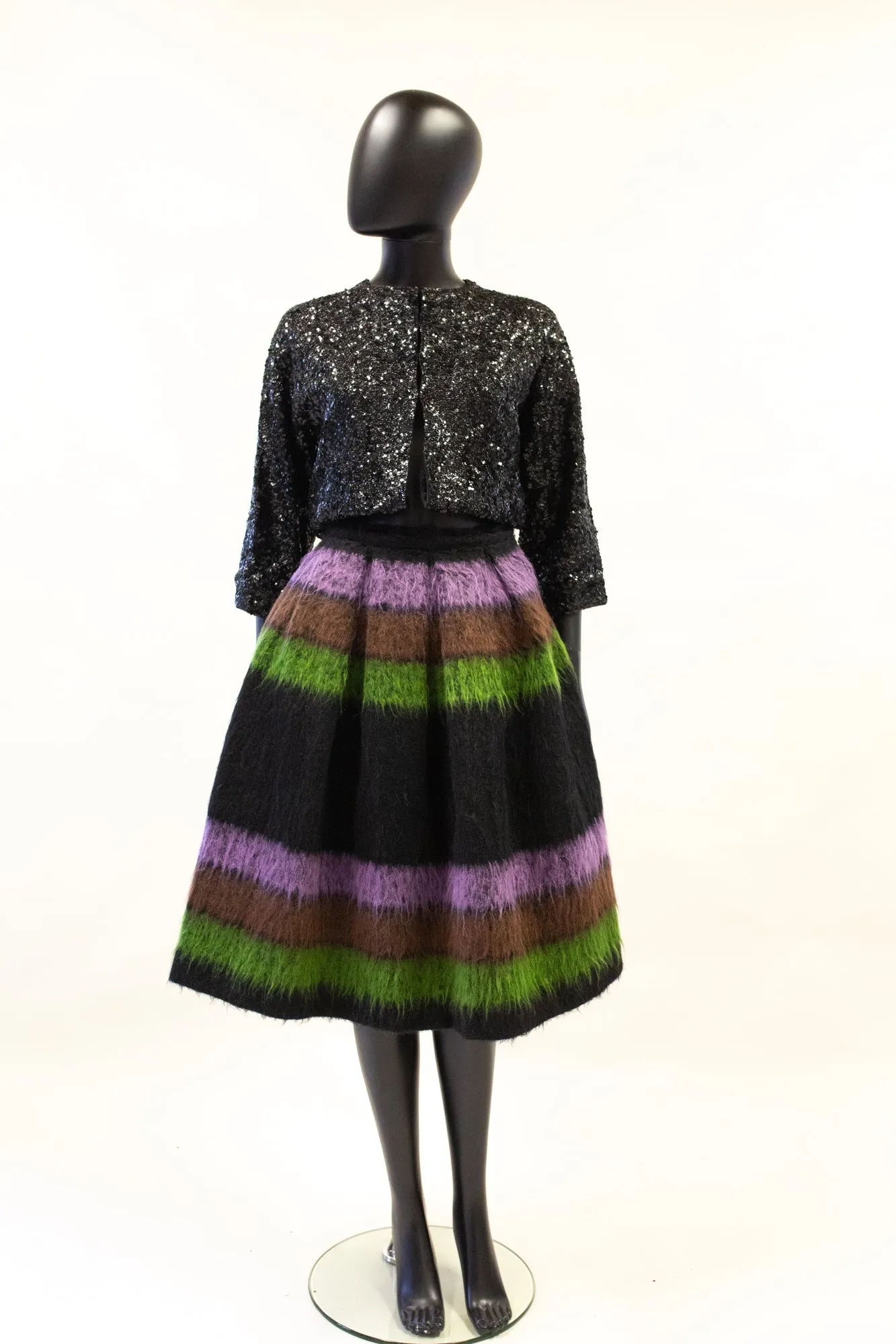 Vintage 1950s Mohair Midi Skirt