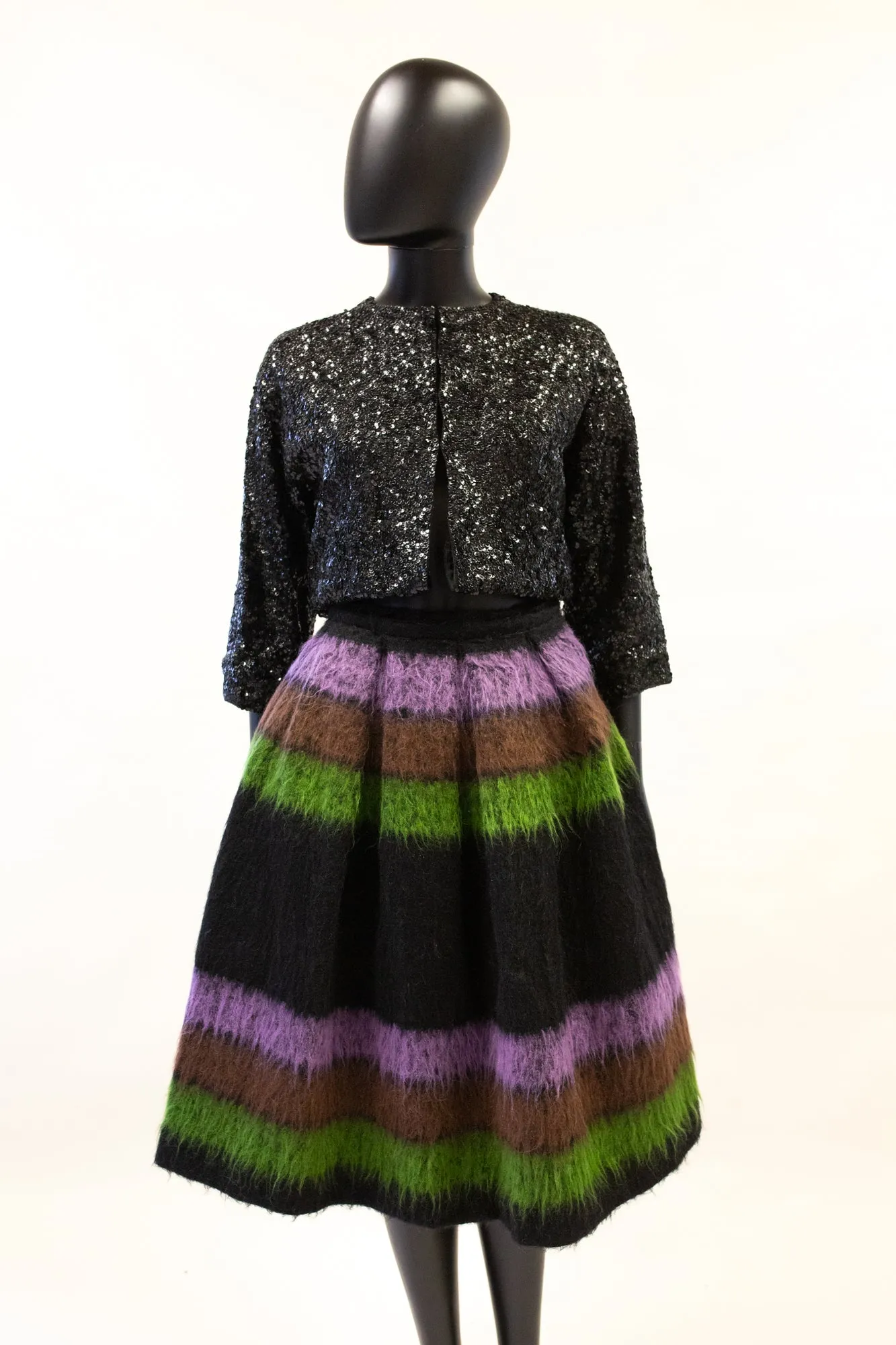 Vintage 1950s Mohair Midi Skirt