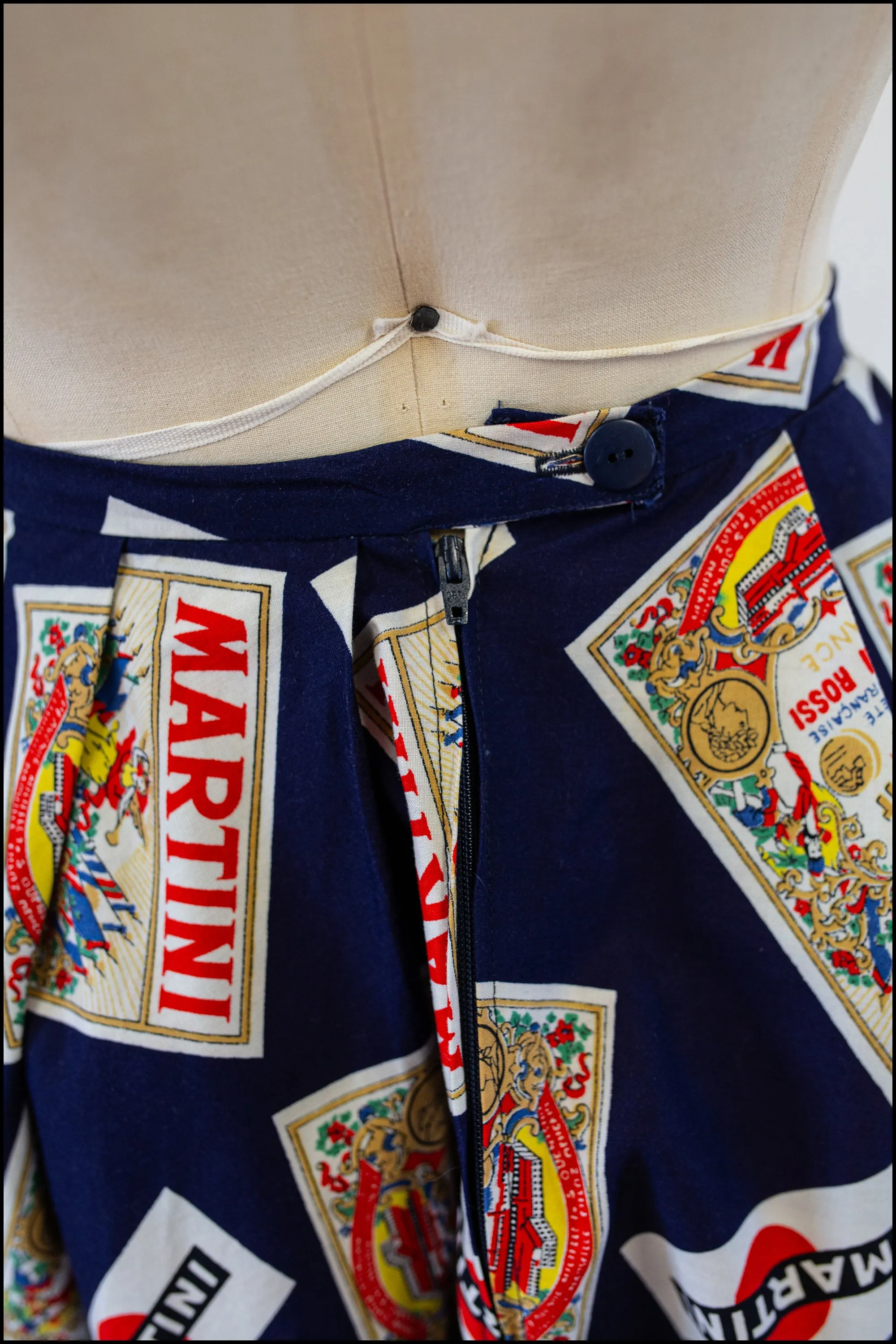 Vintage 1970s does 1950s Martini Skirt