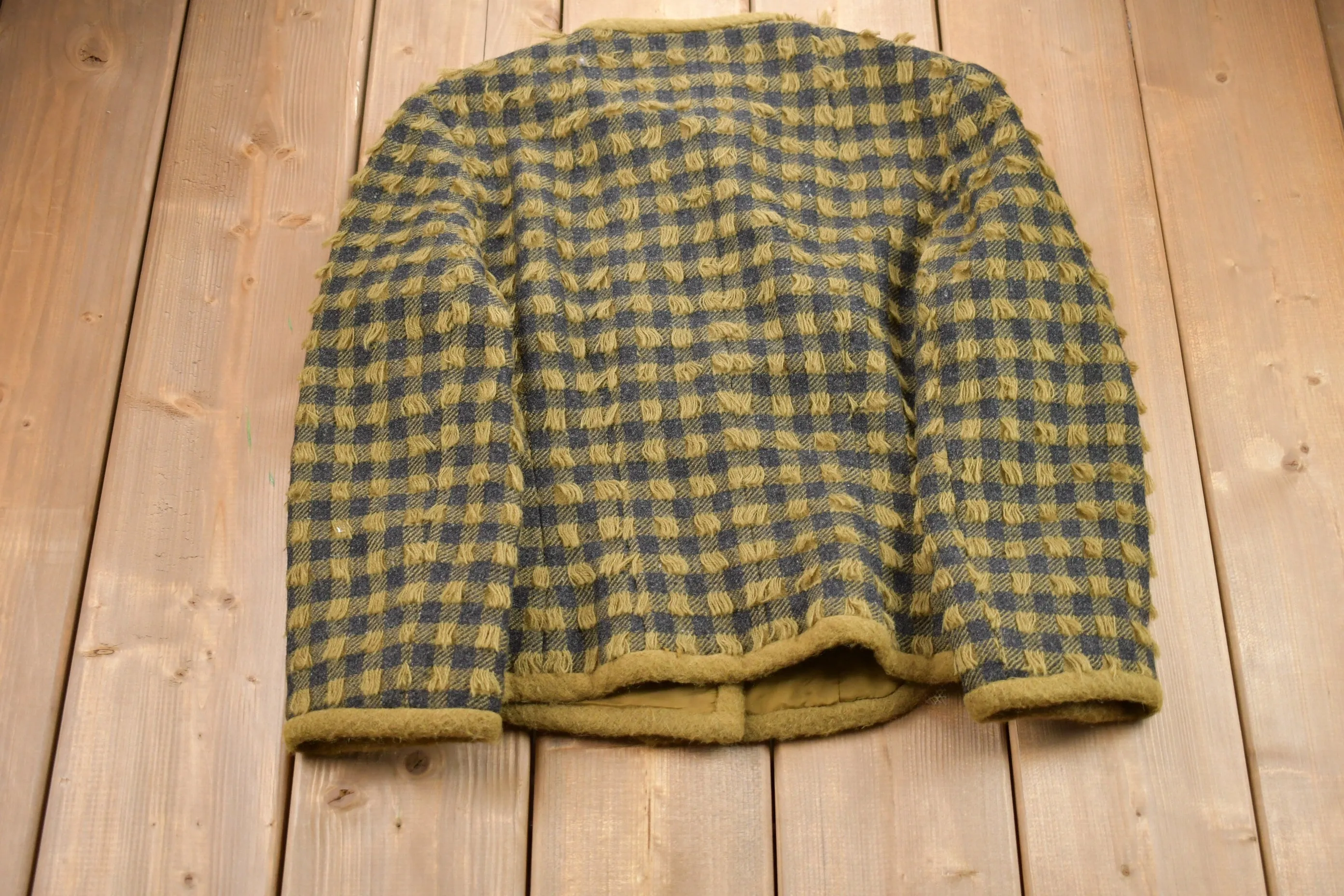 Vintage 1980s Plaid Knitted Sweater