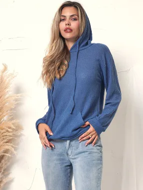 Waffle Knit Oversized Lounge Hoodie