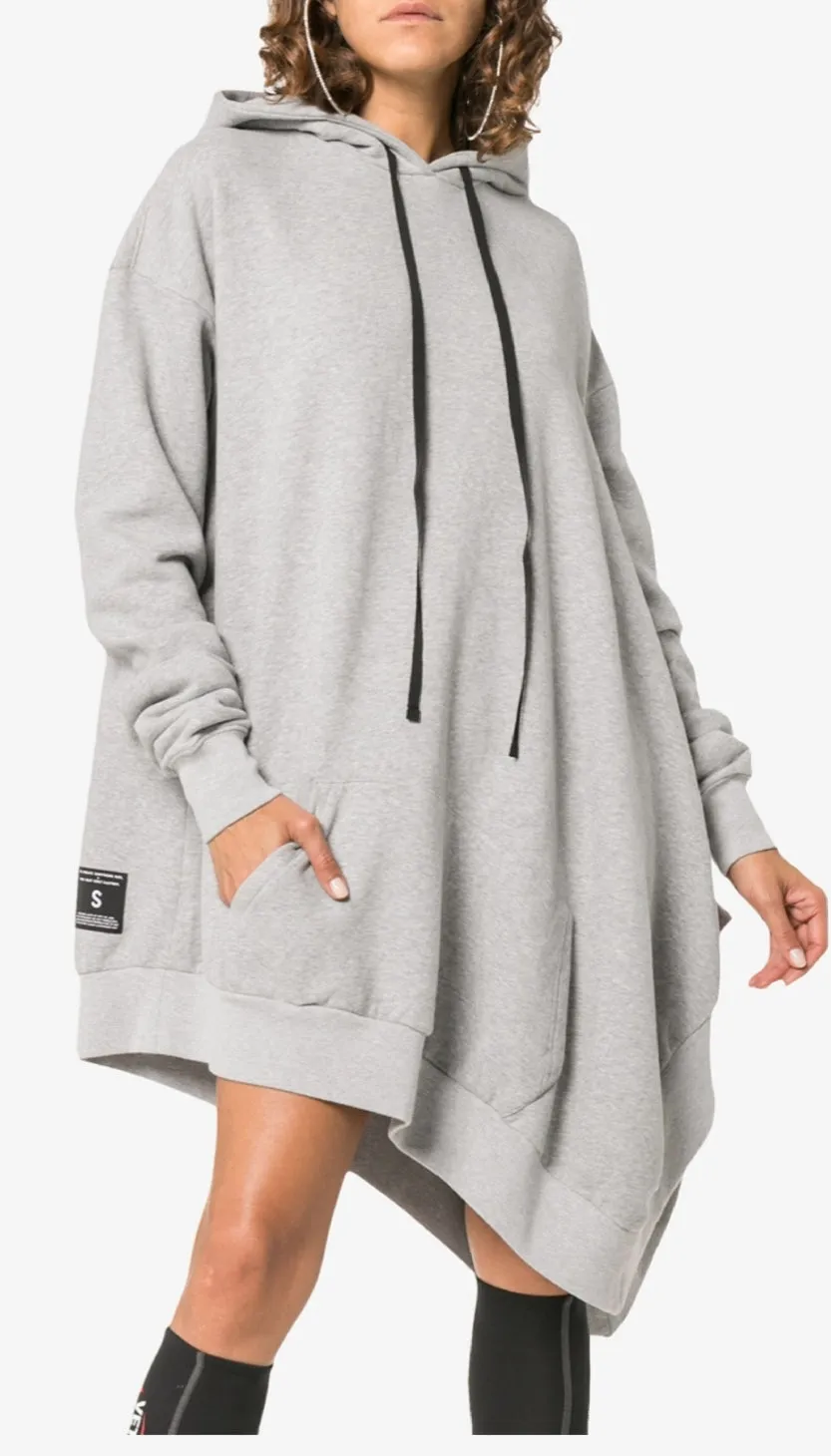 Women Asymmetric Hem Hoodie /  Curved Hem   PLUS SIZE