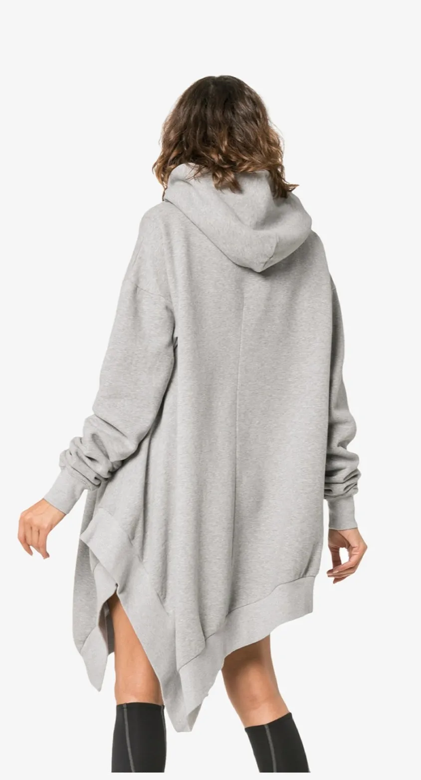 Women Asymmetric Hem Hoodie /  Curved Hem   PLUS SIZE