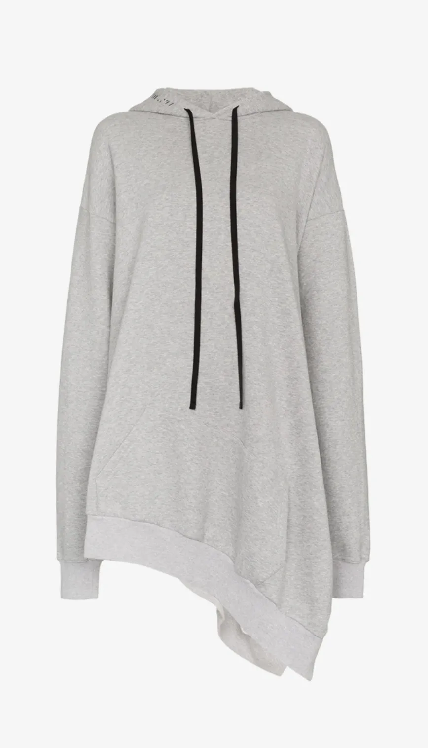 Women Asymmetric Hem Hoodie /  Curved Hem   PLUS SIZE