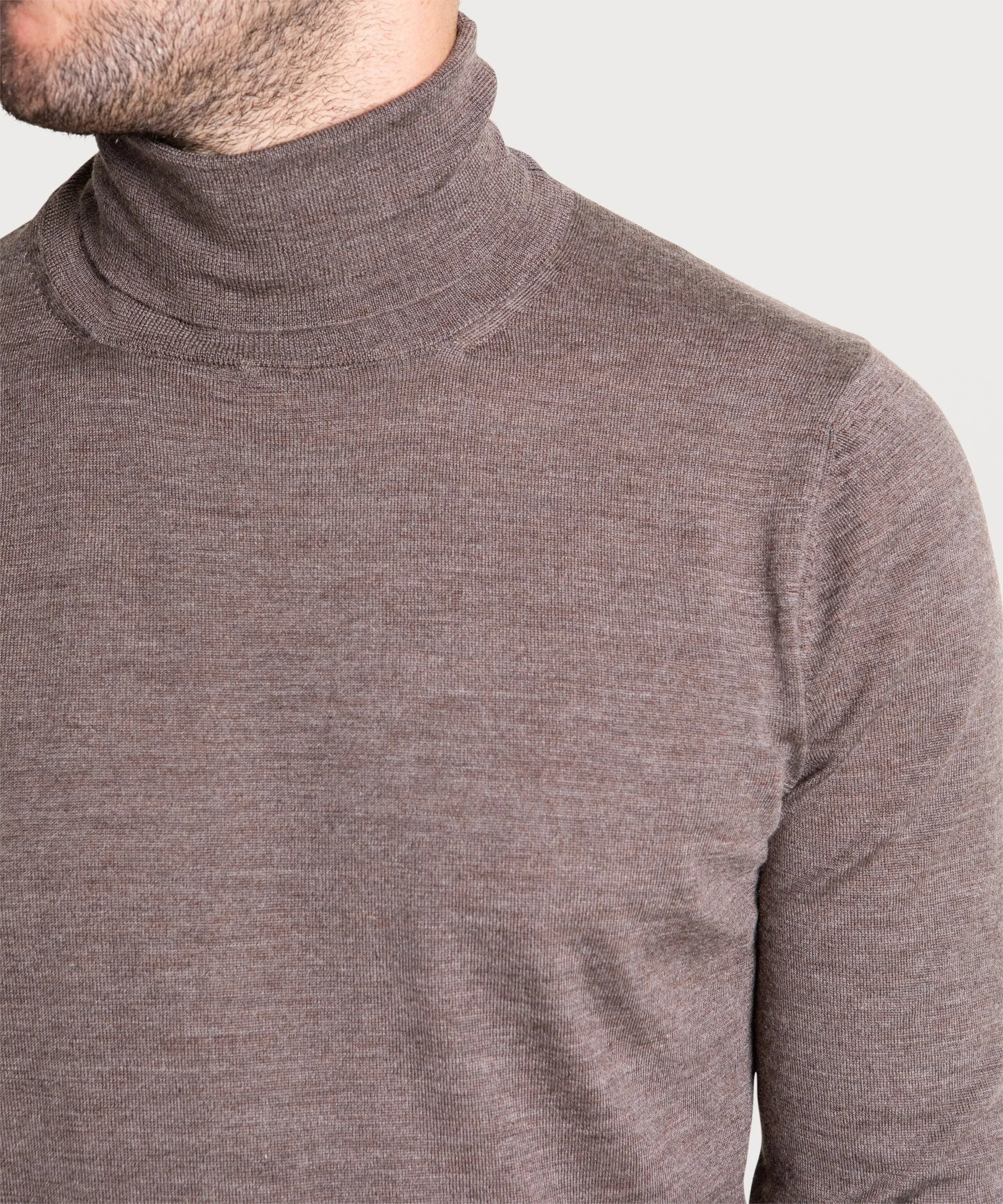 Wool Silk Rollneck Sweater