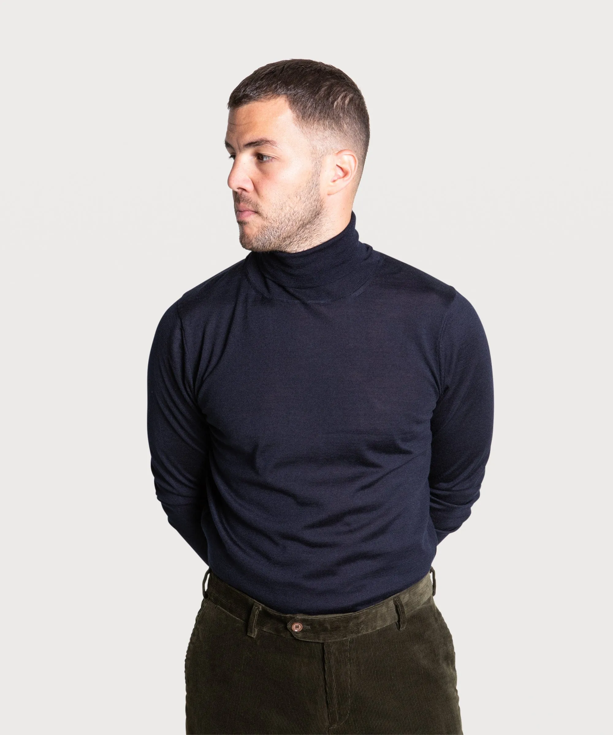 Wool Silk Rollneck Sweater